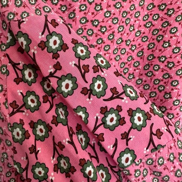 Boden Size 4 Eva Ditsy Floral Popover Long Sleeve Blouse Pink Office - Picture 7 of 7